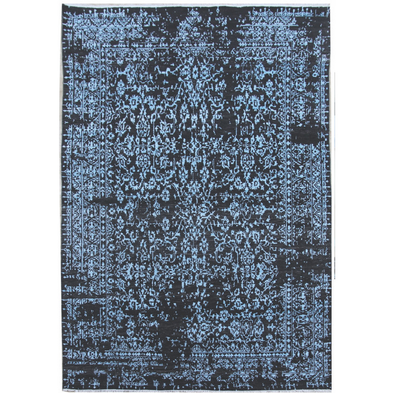 Ručně vázaný kusový koberec Diamond DC-JK 1 Denim blue/aqua