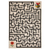 Dětský kusový koberec Vini 103351 Labyrinth Bee & Flower 120x170 cm