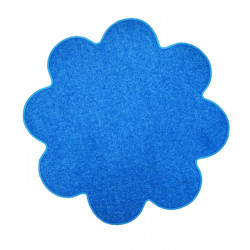 Kusový koberec Color shaggy modrý kytka
