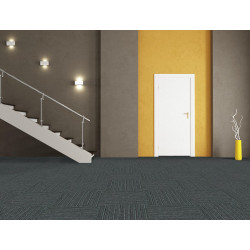 Kobercový čtverec Sonar Lines 4577 zelenočerný 50 x 50 cm