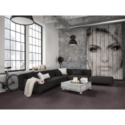 Kobercový čtverec Sonar Lines 4520 červenočerný 50 x 50 cm