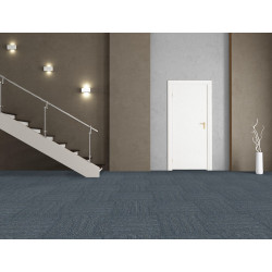 Kobercový čtverec Sonar Lines 4183 modrošedý 50 x 50 cm