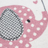 Dětský kusový koberec Kids 570 pink kruh