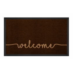 Protiskluzová rohožka Welcome 103795 Darkbrown Beige - na ven i na doma