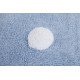 Přírodní koberec, ručně tkaný Polka Dots Blue-White