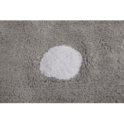 Přírodní koberec, ručně tkaný Polka Dots Grey-White