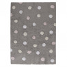 Přírodní koberec, ručně tkaný Tricolor Polka Dots Grey-Pink