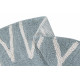 Přírodní koberec, ručně tkaný Round ABC Vintage Blue-Natural