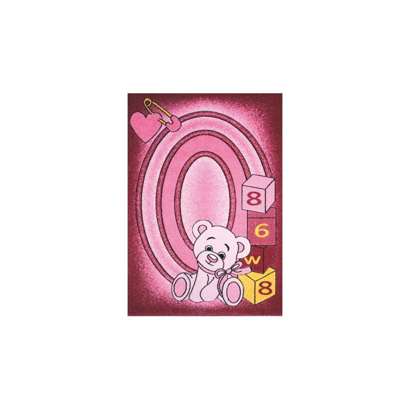 Dětský kusový koberec Toys pink C 126
