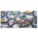Dětský metrážový koberec The World of Cars 97 šedý