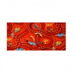 Metrážový koberec The World of Cars 10 červený