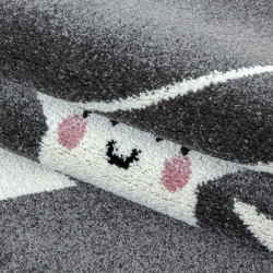 Dětský kusový koberec Kids 610 grey kruh