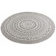 Kusový koberec Twin Supreme 103858 Coron Grey/Cream kruh – na ven i na doma
