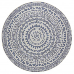 Kusový koberec Twin Supreme 103859 Coron Blue/Cream kruh – navenek i dovnitř