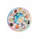 Dětský kusový koberec Juno 477 World Map kruh
