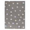 Pro zvířata: Pratelný koberec Tricolor Polka Dots Grey-Blue