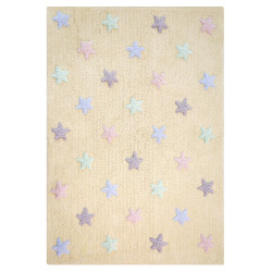 Pro zvířata: Pratelný koberec Tricolor Stars Vanilla