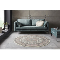 Kusový koberec Mirkan 104443 Cream/Rose kruh