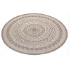 Kusový koberec Mujkoberec Original Flatweave 104854 Light-brown/Cream kruh – na ven i na doma