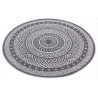 Kusový koberec Mujkoberec Original Flatweave 104857 Grey/Silver kruh – na ven i na doma