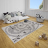 Dětský kusový koberec Mujkoberec Original Flatweave Kids Rugs 104880 Cream/Black