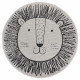 Dětský kusový koberec Mujkoberec Original Flatweave Kids Rugs 104881Cream/Black kruh – na ven i na doma