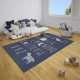 Dětský kusový koberec Mujkoberec Original Flatweave 104886 Blue/Cream – na ven i na doma