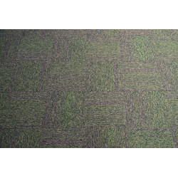 Kobercový čtverec Coral Lines 60376-50 zeleno-šedý 50 x 50 cm