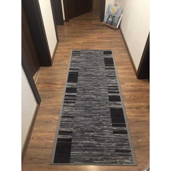 Protiskluzový běhoun na míru Adagio 19 šedý s obšitím