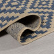 Kusový koberec Florence Alfresco Moretti Blue/Beige kruh – na ven i na doma