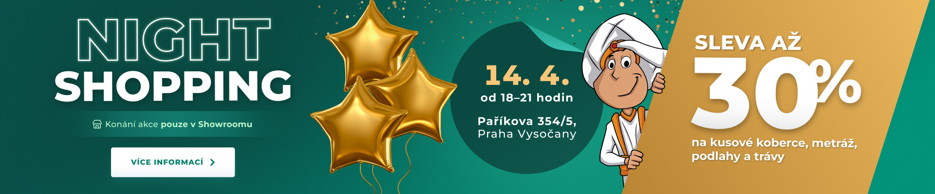 Nightshopping -50 % v showroomu v Praze