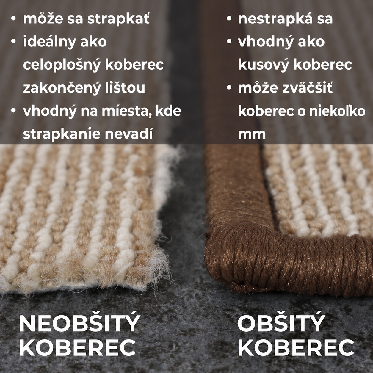 Detail obšívania