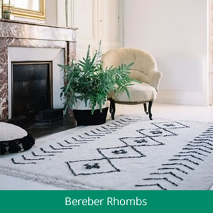 Chlupatý shaggy koberec Bereber Rhombs