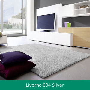 Chlupatý shaggy koberec Livorno 004 Silver