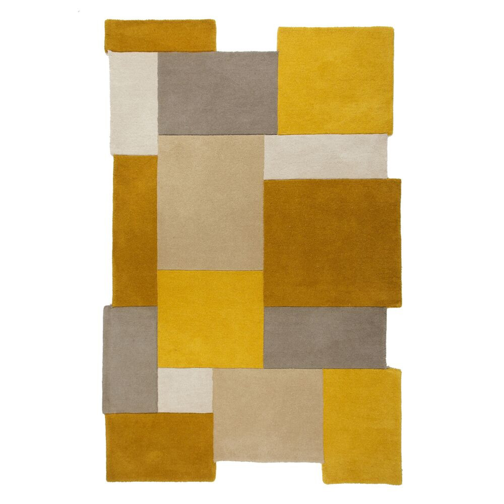 Levně Flair Rugs koberce Kusový koberec Abstract Collage Ochre/Natural - 120x180 cm