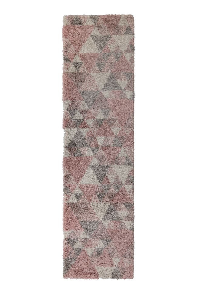 Levně Flair Rugs koberce Běhoun koberec Dakari Nuru Pink/Cream/Grey - 60x230 cm