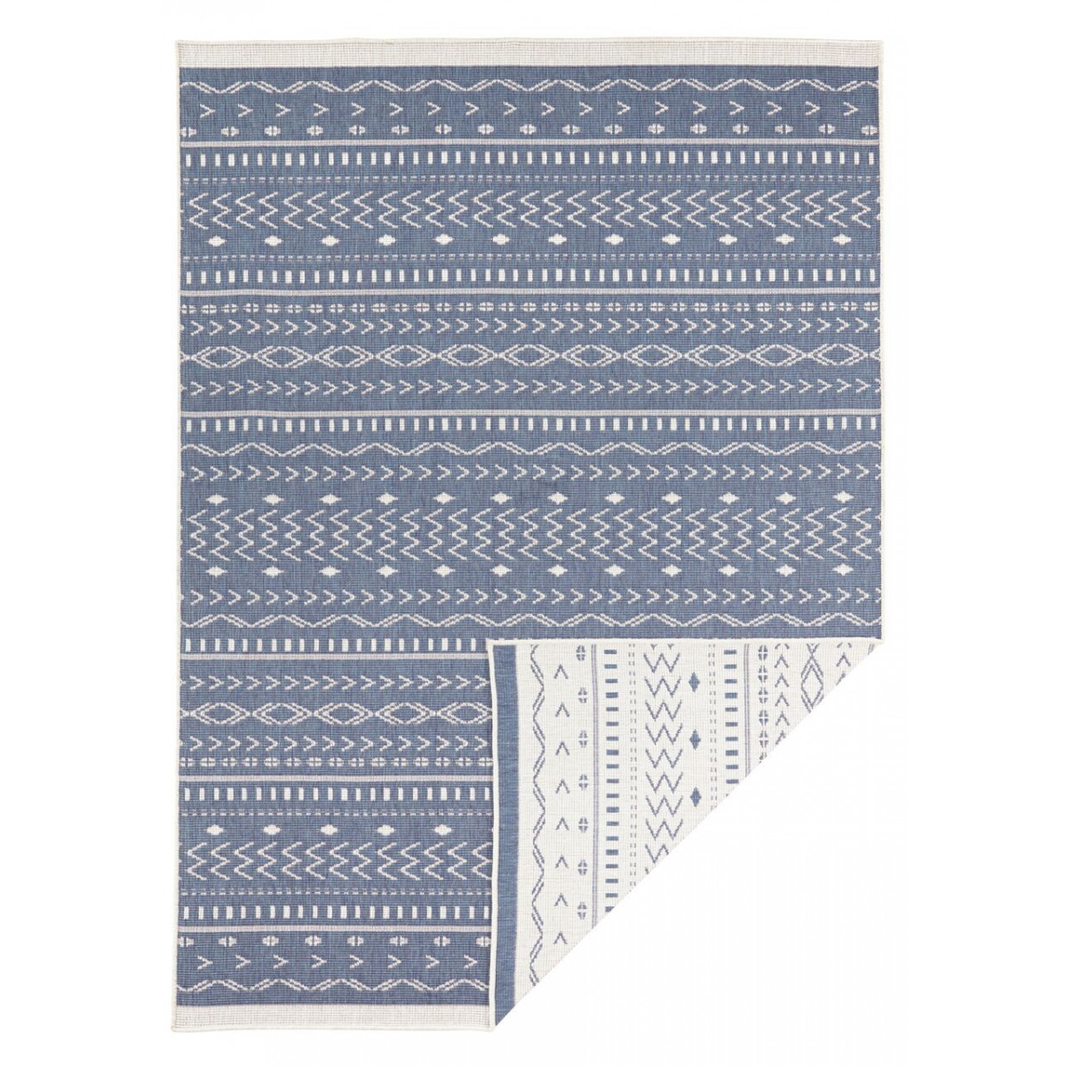 AKCE: 80x150 cm Kusový koberec Twin Supreme 103439 Kuba blue creme – na ven i na doma