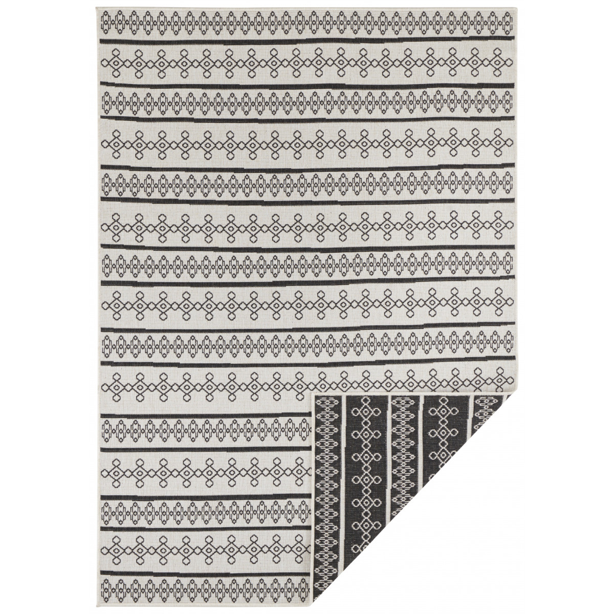 AKCE: 80x150 cm Kusový koberec Twin Supreme 103761 Black/Cream – na ven i na doma