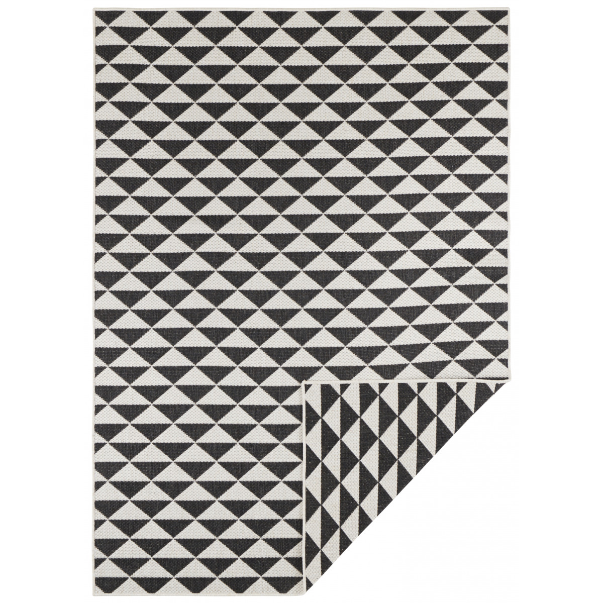 AKCE: 80x250 cm Kusový koberec Twin Supreme 103767 Black/Cream – na ven i na doma