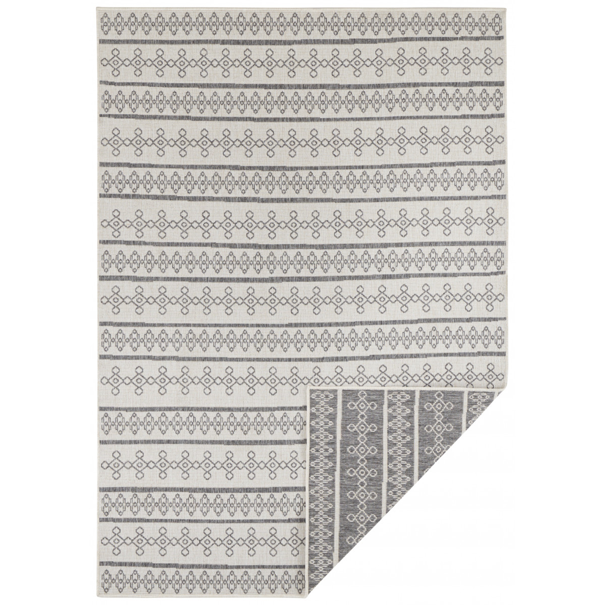 AKCE: 120x170 cm Kusový koberec Twin Supreme 103763 Grey/Cream – na ven i na doma