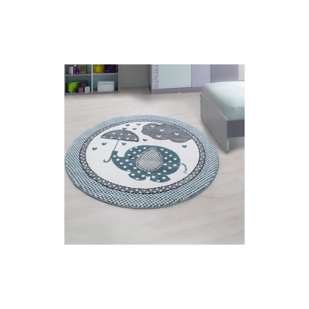 AKCE: 160x160 (průměr) kruh cm Dětský kusový koberec Kids 570 blue kruh
