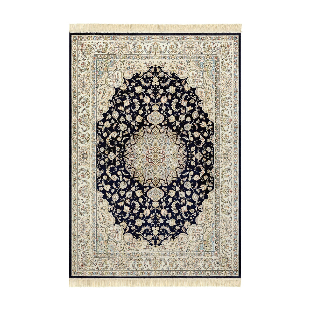 AKCE: 135x195 cm Kusový koberec Naveh 104378 Darkblue/Cream