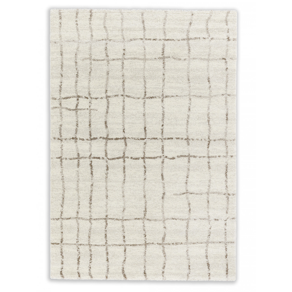 AKCE: 67x130 cm Kusový koberec Savona 193000 Grid Cream