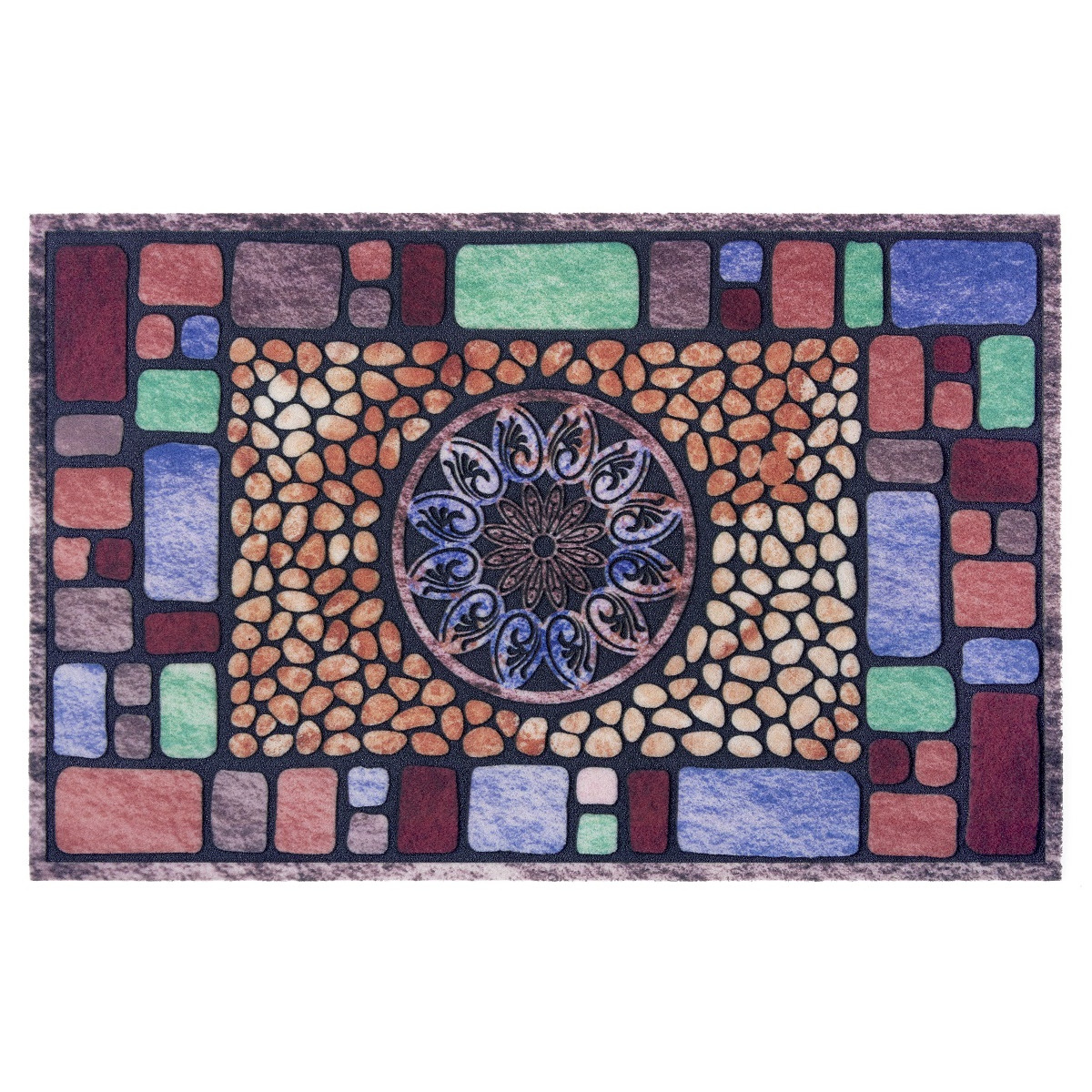 AKCE: 45x75 cm Protiskluzová rohožka Mujkoberec Original 104679 multicolor