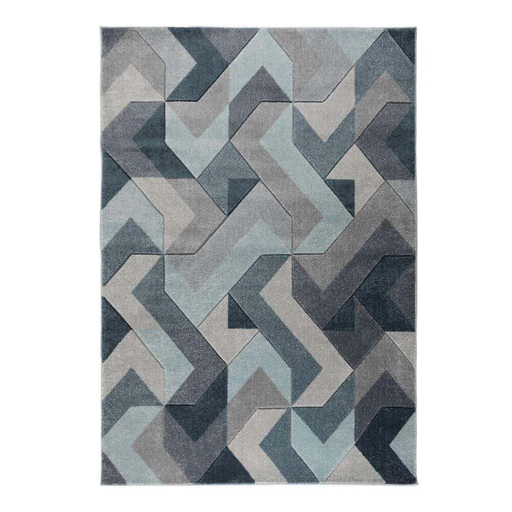 Levně Flair Rugs koberce Kusový koberec Hand Carved Aurora Denim Blue - 200x290 cm