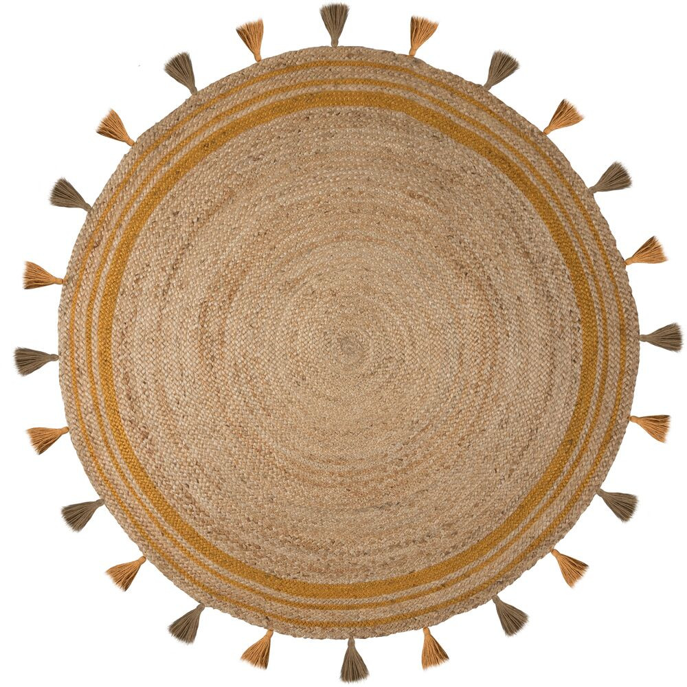 Levně Flair Rugs koberce Kusový koberec Lunara Ochre kruh – na ven i na doma - 150x150 (průměr) kruh cm