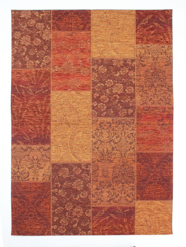 Levně Flair Rugs koberce Kusový koberec Manhattan Patchwork Chenille Terracotta - 155x230 cm