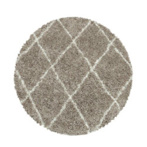 Levně Ayyildiz koberce Kusový koberec Alvor Shaggy 3401 beige kruh - 120x120 (průměr) kruh cm
