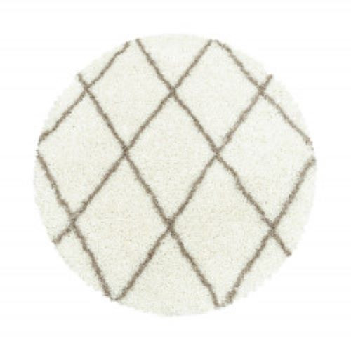 Levně Ayyildiz koberce Kusový koberec Alvor Shaggy 3401 cream kruh - 120x120 (průměr) kruh cm