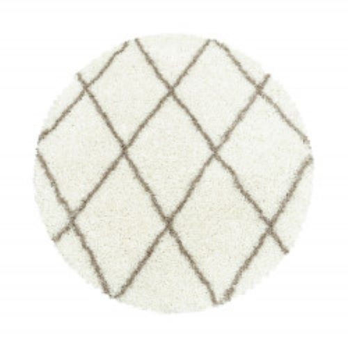Kusový koberec Alvor Shaggy 3401 cream kruh